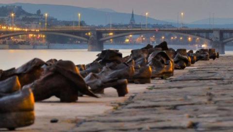 shoes on danube bank