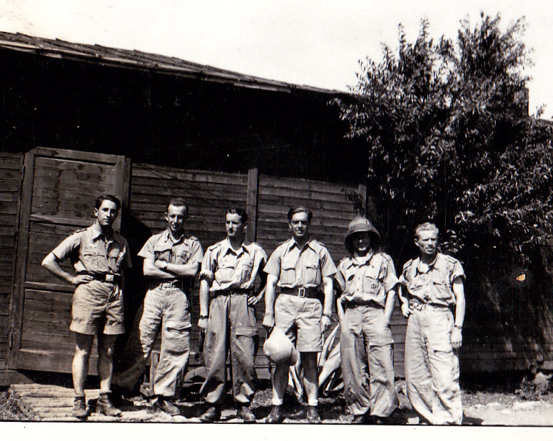 The pilots in their tropical uniforms (Poldi 3rd from left), June 17, 1943