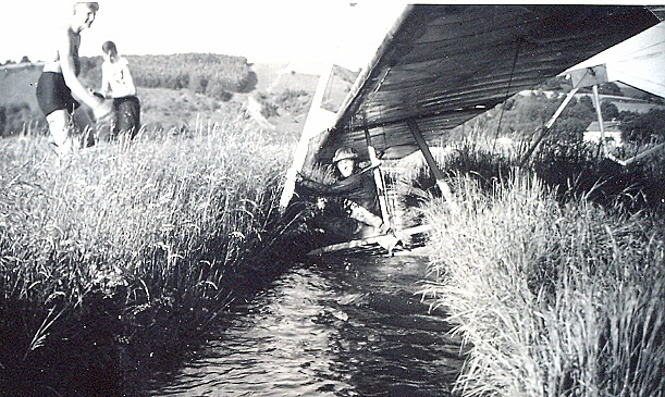 A glider In the creek.