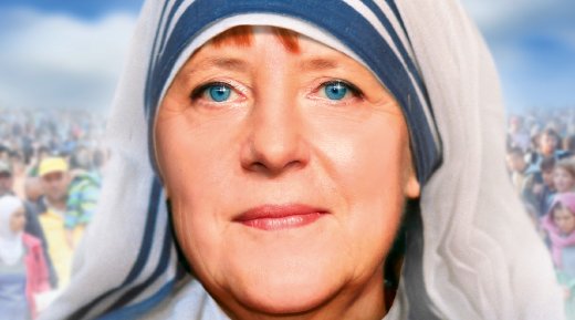 Angela Merkel as Mother Theresa