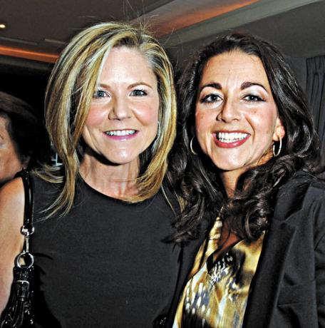 Here is Karen Pollock again (right), under all the make-up, at an HET fundraiser in 2010 that featured Denis Avey as speaker and raised almost half a million pounds, with Hannah Loftus (left).