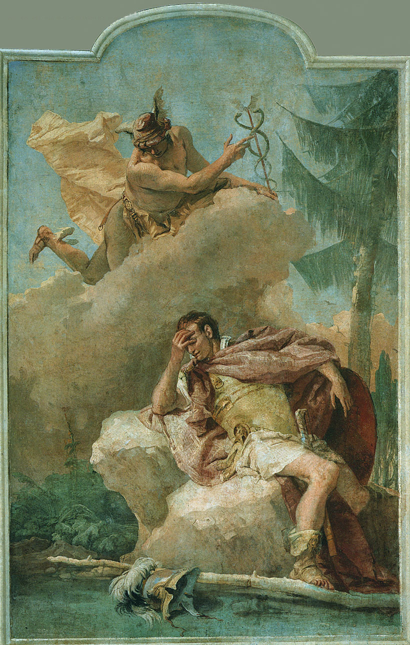 “Mercury Appearing to Aeneas” by Giovanni Battista Tiepolo (1757)