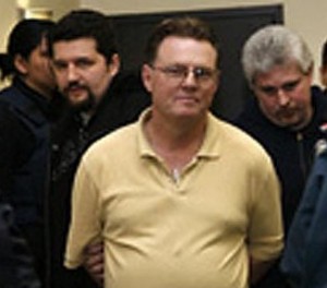 Brad Love in custody in Toronto for "hate" in 2009.
