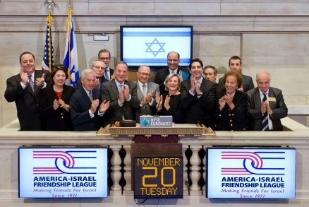 Jewish leaders and guests from the America Israel Friendship League. The occasion was the 6th Annual “Israel Day” celebrated at the NYSE.
