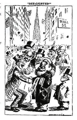 Karl Marx receiving a big welcome on Wall St. 