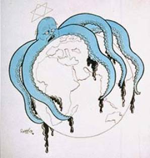 The Jewish octopus with the World in its grip.