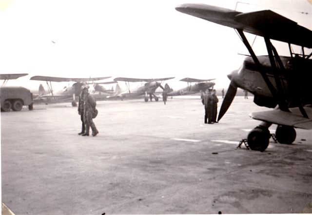 In front of the hanger at Schwetchat
