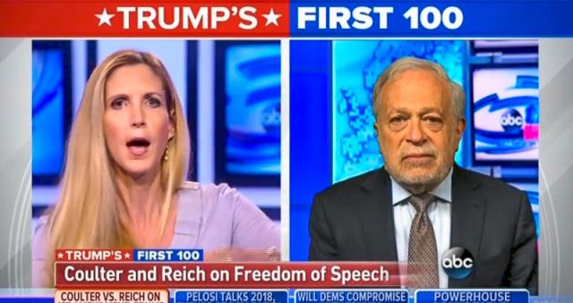 ANN COULTER AND FAR-LEFT BERKELEY PROFESSOR Robert Reich
