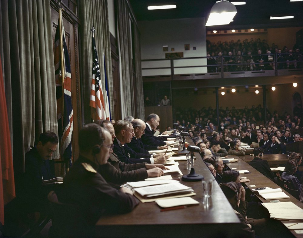 Verdicts read at International Military Tribunal, 1946