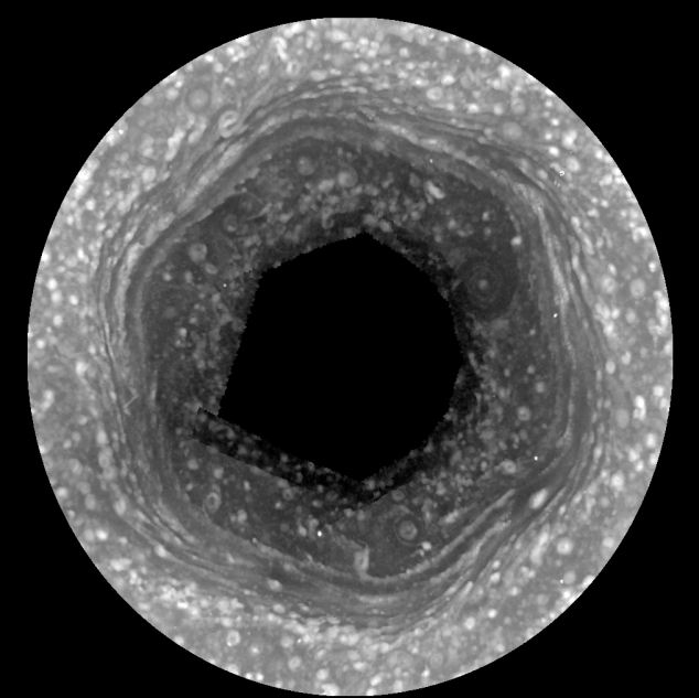 Saturn hexagon feature