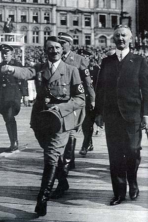 Chancellor Hitler and his Banker Hjalmar Schacht