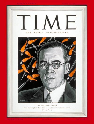 Sir Stafford Cripps, Marxist, on the cover of Time