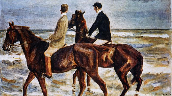 "Two Riders on a Beach" by Jewish-German "impressionist" Max Liebermann