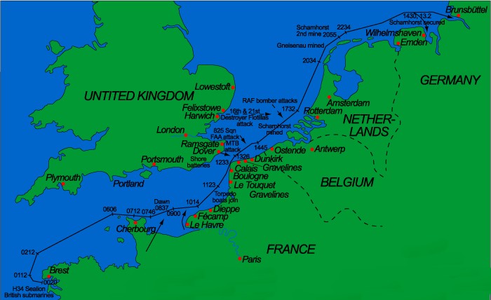 Map of Operation Cerbarus path