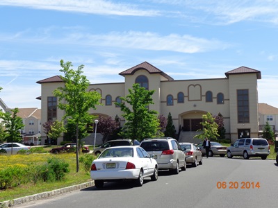 A synagogue, with separate entrances for men and women, within the massive West Gate 2,000-unit development,&nbsp;along with its own shopping mall and supermarket, where Orthodox Jews occupy almost 100% of the Housing and Urban Development-subsidized facility. The units all have double sinks, to accommodate the Kosher requirements of the residents.