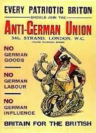 British WWI Propaganda Poster for Anti-German Union
