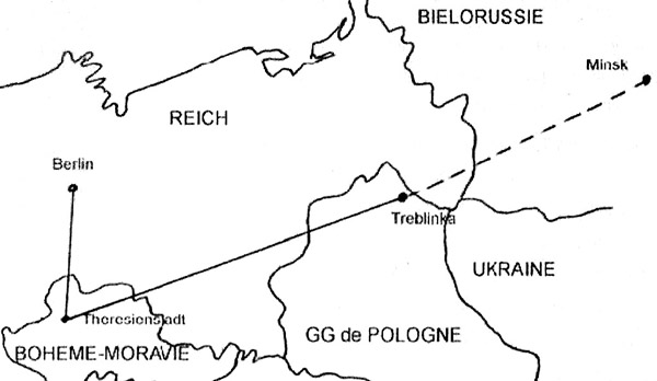 mpap of the Deportation of jews from Germany