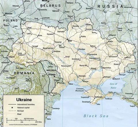 Ukraine Map, Dnieper