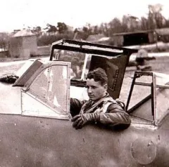 Leopold Wenger stationed in Le Havre, in his Me 109. 