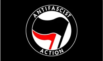 anti-fascist action flag