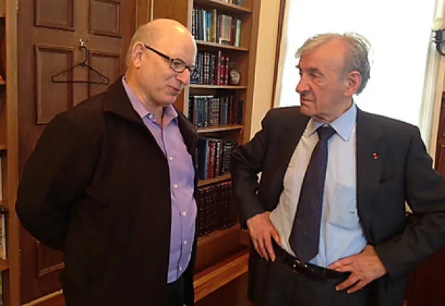 Yoel Rappel with Eli Wiesel