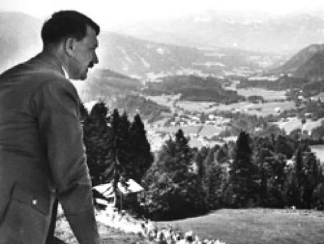 Hitler on terrace at Berghof