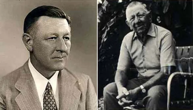 Left: William L. Langer; Right: Walter C. Langer in retirement. Look at the schnoz on both these brothers.