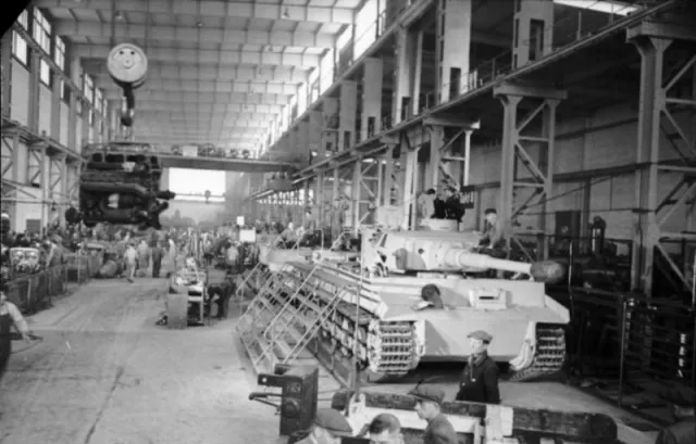 Krupp factory producing Tiger tanks