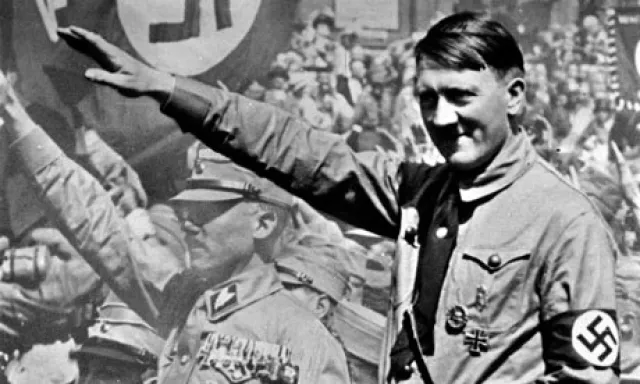 Young Hitler with outstretched arm