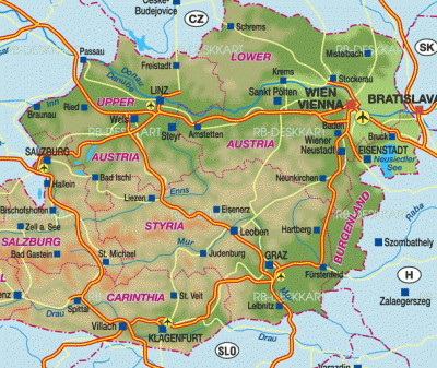 austria map cropped